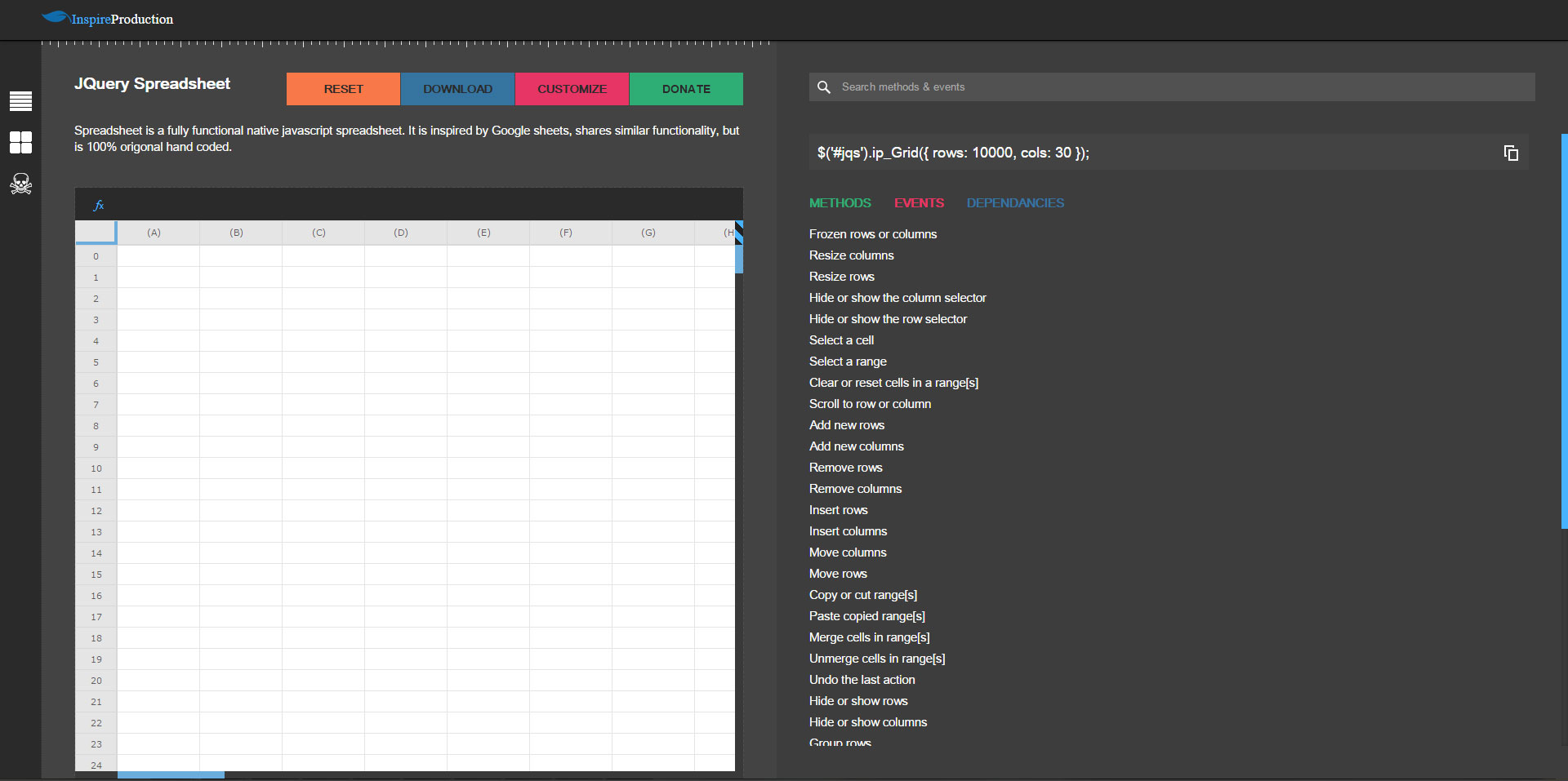 spreadsheet