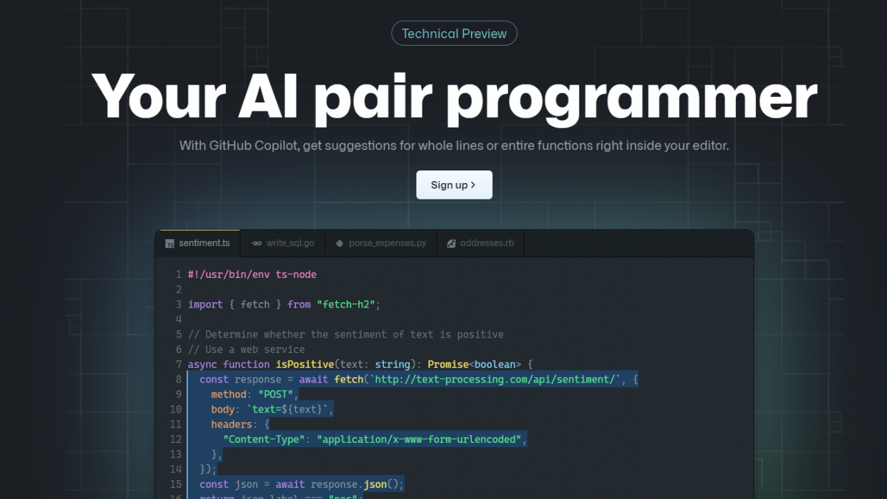 Copilot github – Your AI pair programmer
