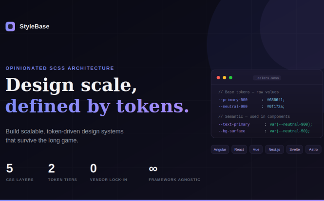 StyleBase: Design Scale, Defined by Tokens